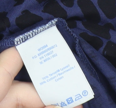 Boden Women’s Blue Animal Print Tunic Blouse UK 12 Long Sleeve