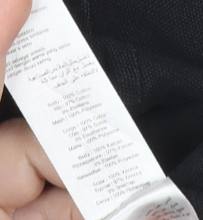 New Look Men Black M Crew Neck Cotton Striped T-Shirt