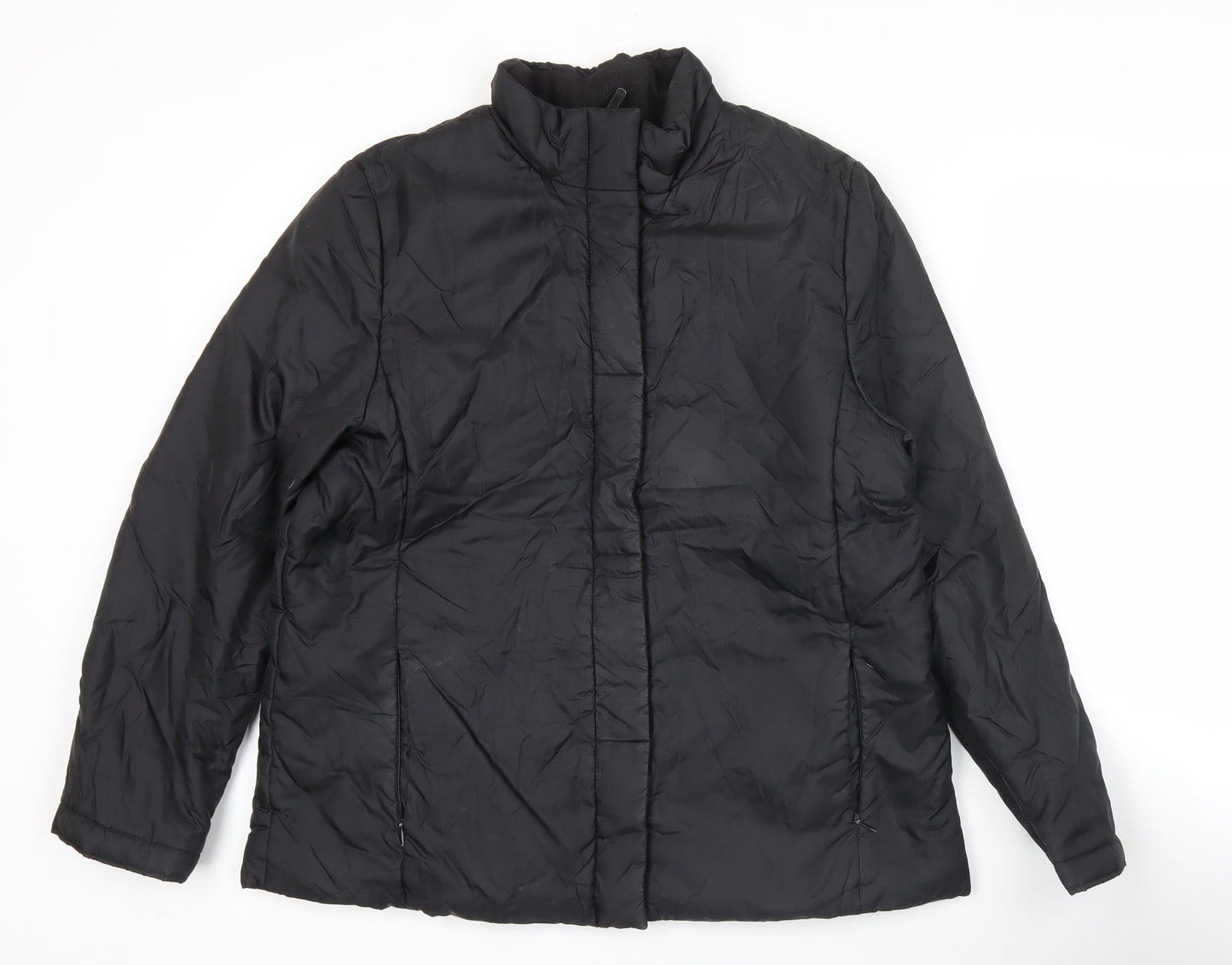 TRADER Womens Black Size 12 Puffer Jacket Winter Coat
