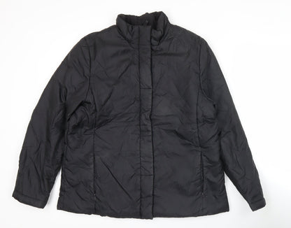 TRADER Womens Black Size 12 Puffer Jacket Winter Coat