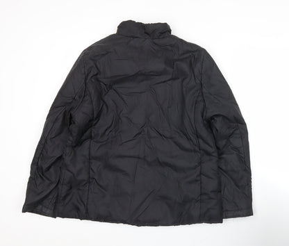 TRADER Womens Black Size 12 Puffer Jacket Winter Coat