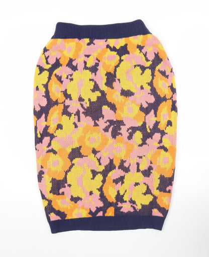 Chi Chi Women’s Multicoloured Floral Knit Pencil Skirt M