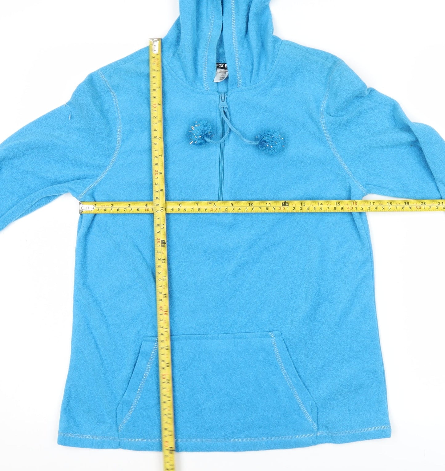 Joe Boxer Womens Blue Medium Pullover Hoodie Fleece 1/2 Zip