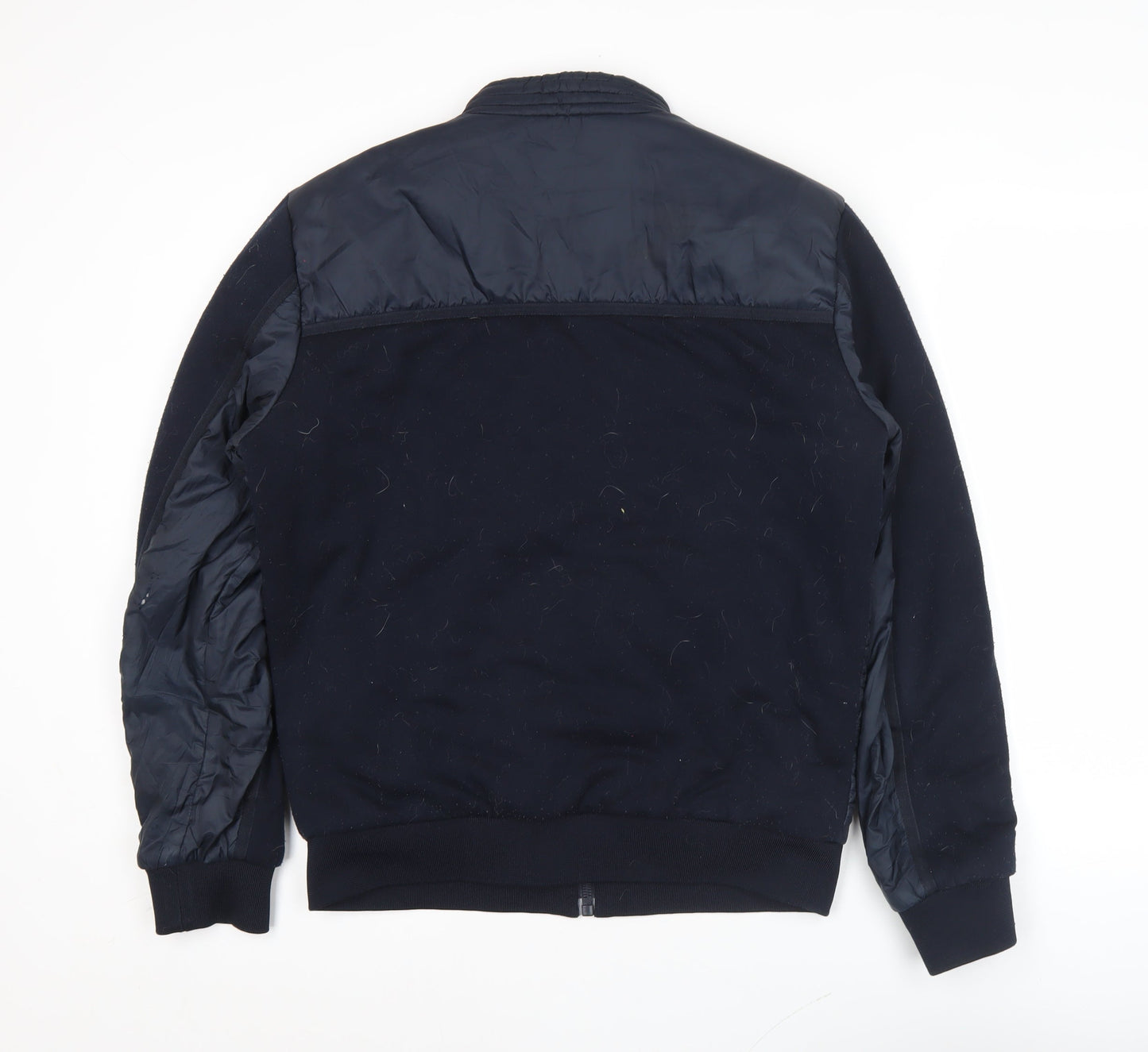 Zara Man Mens Blue Quilted Bomber Jacket L Regular Fit Casual