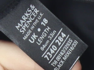 Marks and Spencer Women’s Black Floral A-Line Midi Skirt Size 18