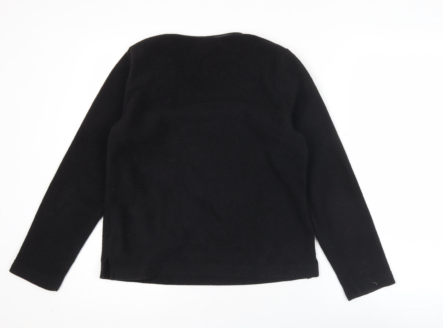 Debie Morgan Womens Black V-Neck Pullover Sweatshirt Size M