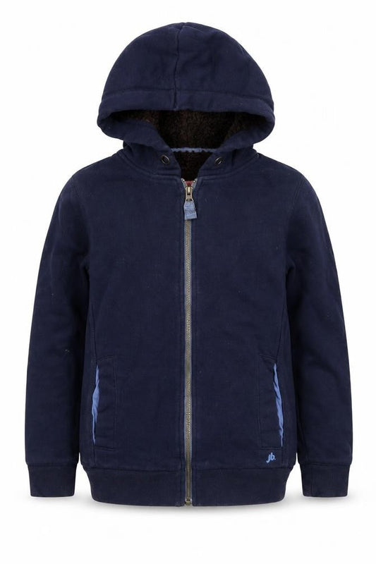 Johnnie b Girls Blue Full Zip Hoodie 9-10 Years Cotton Fleece Winter Jacket