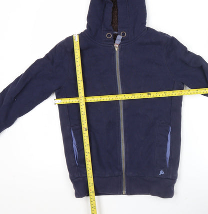 Johnnie b Girls Blue Full Zip Hoodie 9-10 Years Cotton Fleece Winter Jacket