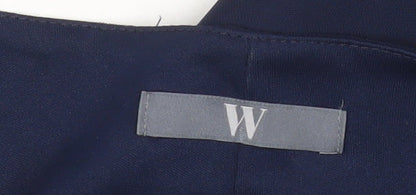 BHS Women’s Blue Sequin Shift Dress Size 16 Long Sleeve