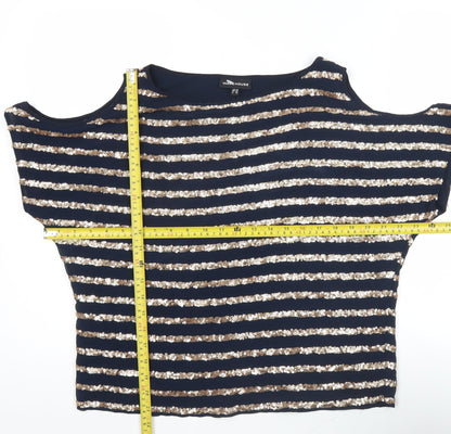 Womens UK Size 10 Warehouse Blue Camisole Blouse
