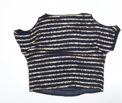 Womens UK Size 10 Warehouse Blue Camisole Blouse