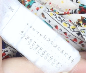 Boohoo Women’s Multicoloured Shirt Dress Size 8 Collared Short Sleeve