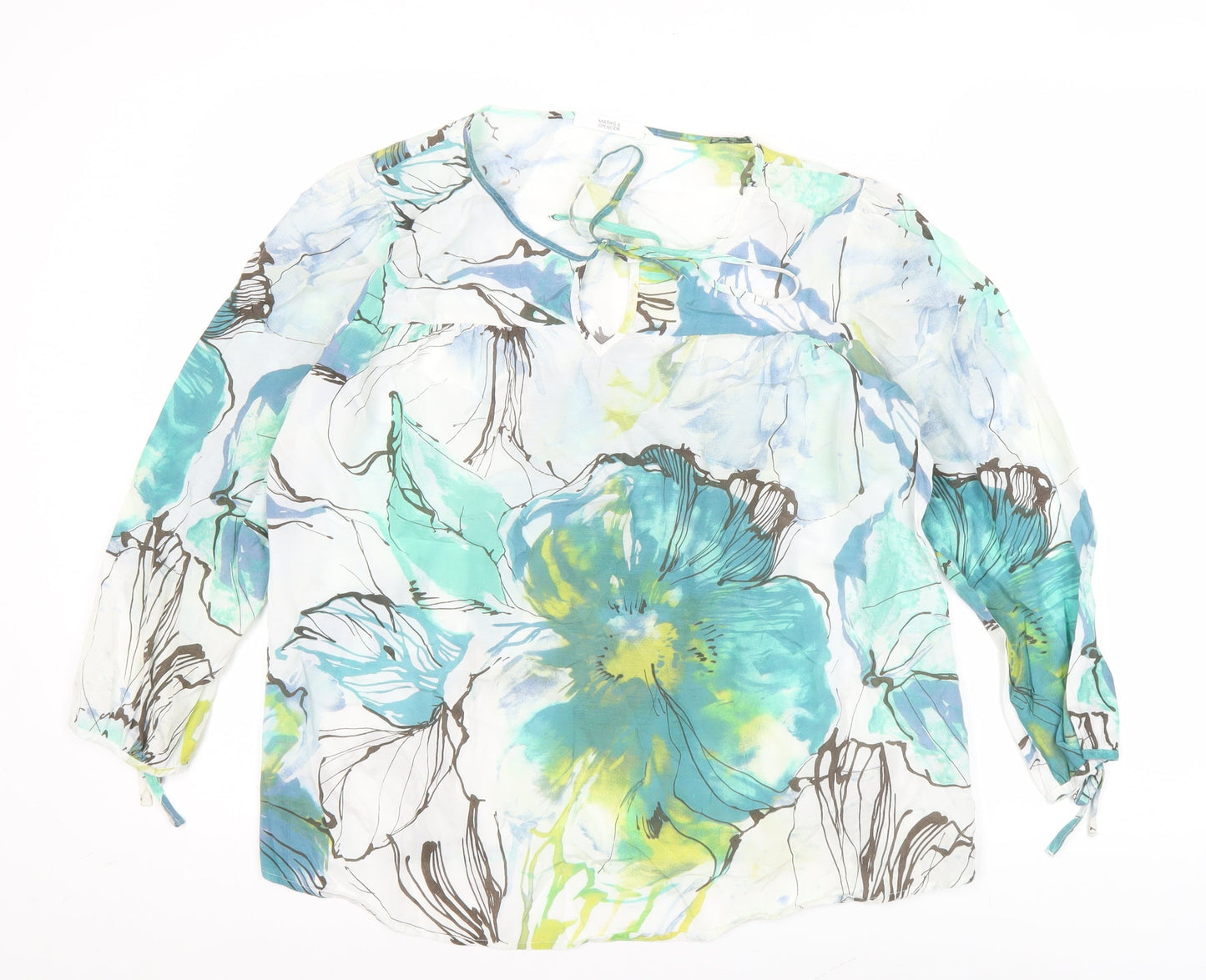 Womens UK Size 14 Marks and Spencer Multicoloured Tunic Blouse