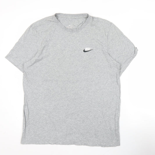 Nike Men's Grey M Casual Short Sleeve Crew Neck Cotton T-Shirt