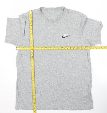 Nike Men's Grey M Casual Short Sleeve Crew Neck Cotton T-Shirt