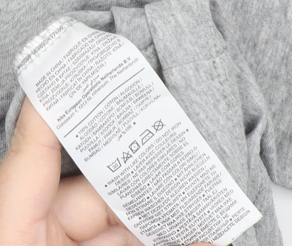 Nike Men's Grey M Casual Short Sleeve Crew Neck Cotton T-Shirt