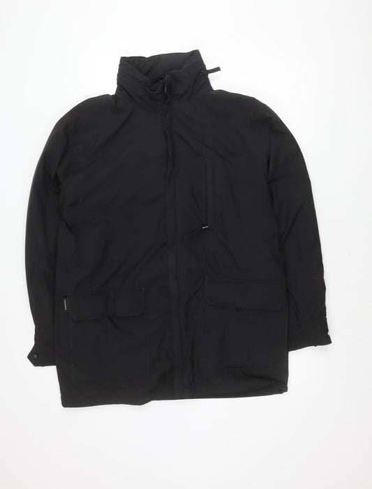 Mens UK Size S Dannimac Black Parka Coat