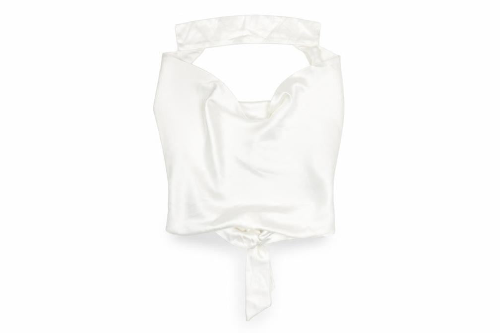 Womens UK Size 12 PRETTYLITTLETHING White Camisole Blouse