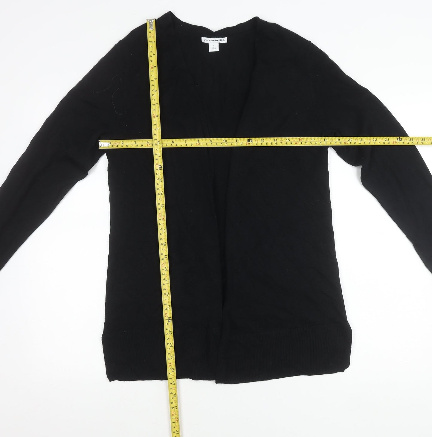 Amazon Essentials Womens Black M Knit Cardigan V-Neck Long Sleeve