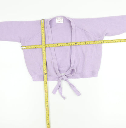 Dance Gear Girls Lilac Acrylic Tie Front Cardigan 28in Size