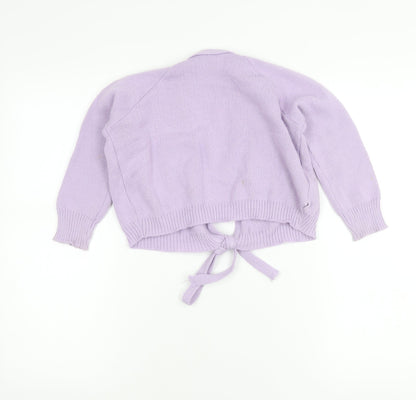 Dance Gear Girls Lilac Acrylic Tie Front Cardigan 28in Size