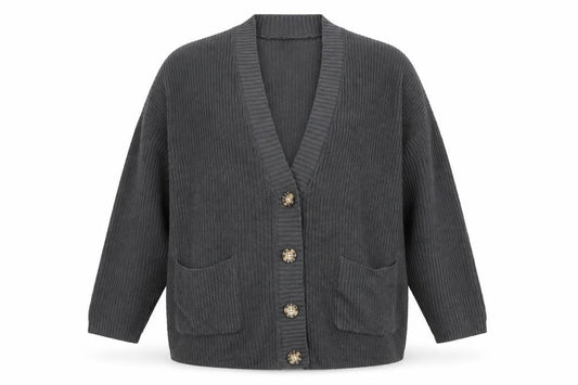 Womens UK Size XS Pull&Bear Grey Cardigan Jumper