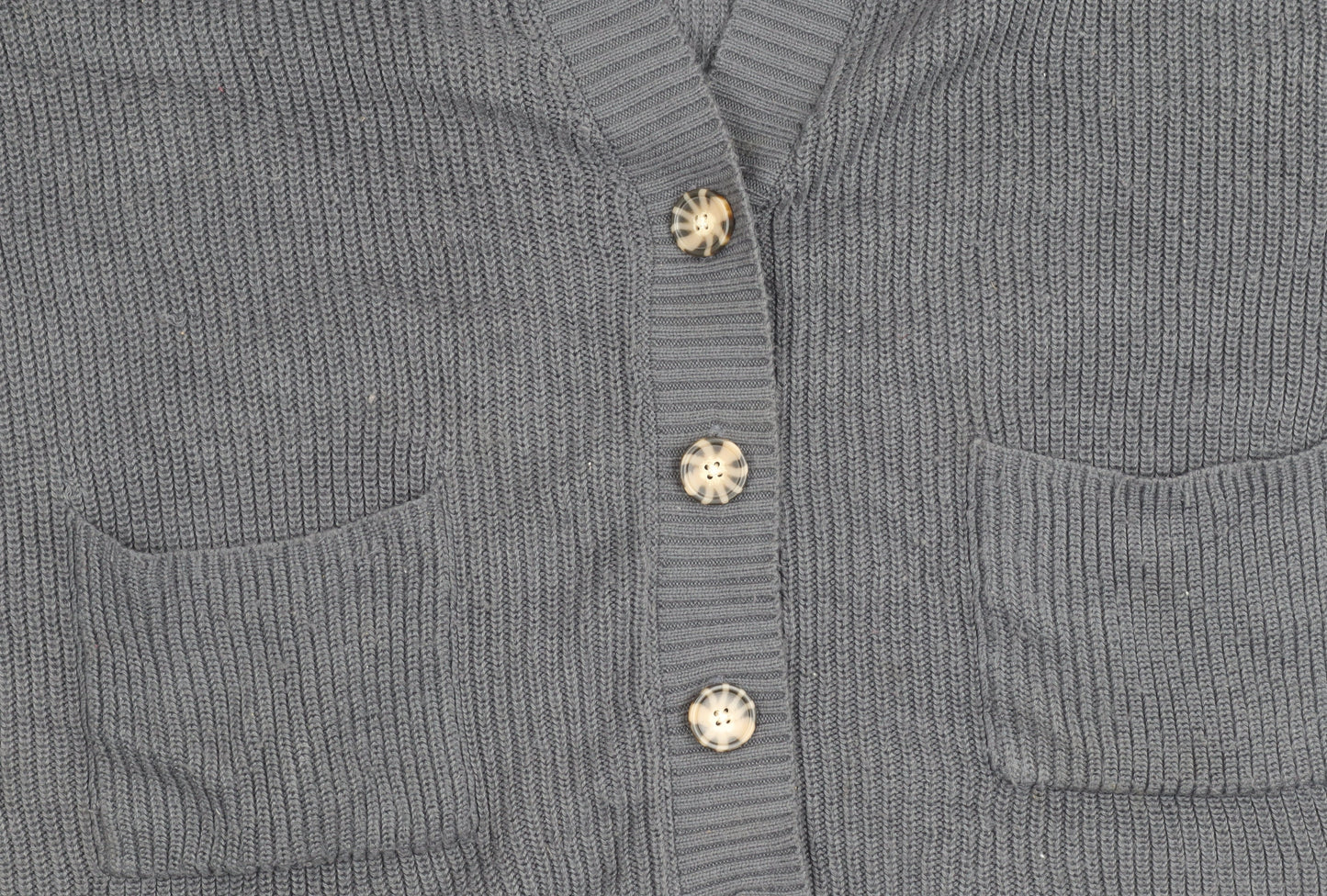 Womens UK Size XS Pull&Bear Grey Cardigan Jumper