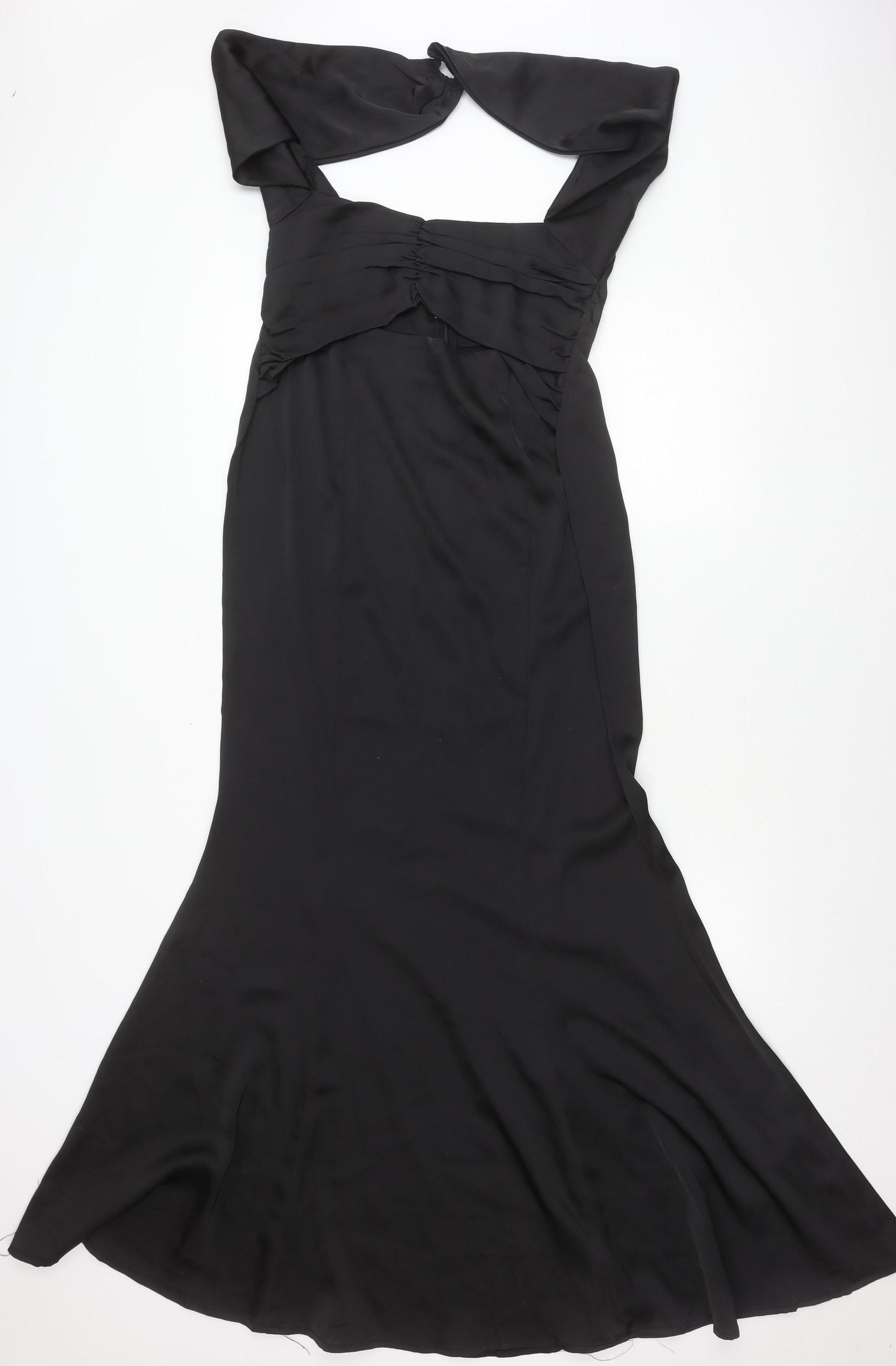 PrettyLittleThing Womens Black Halter A-Line Dress Size 12