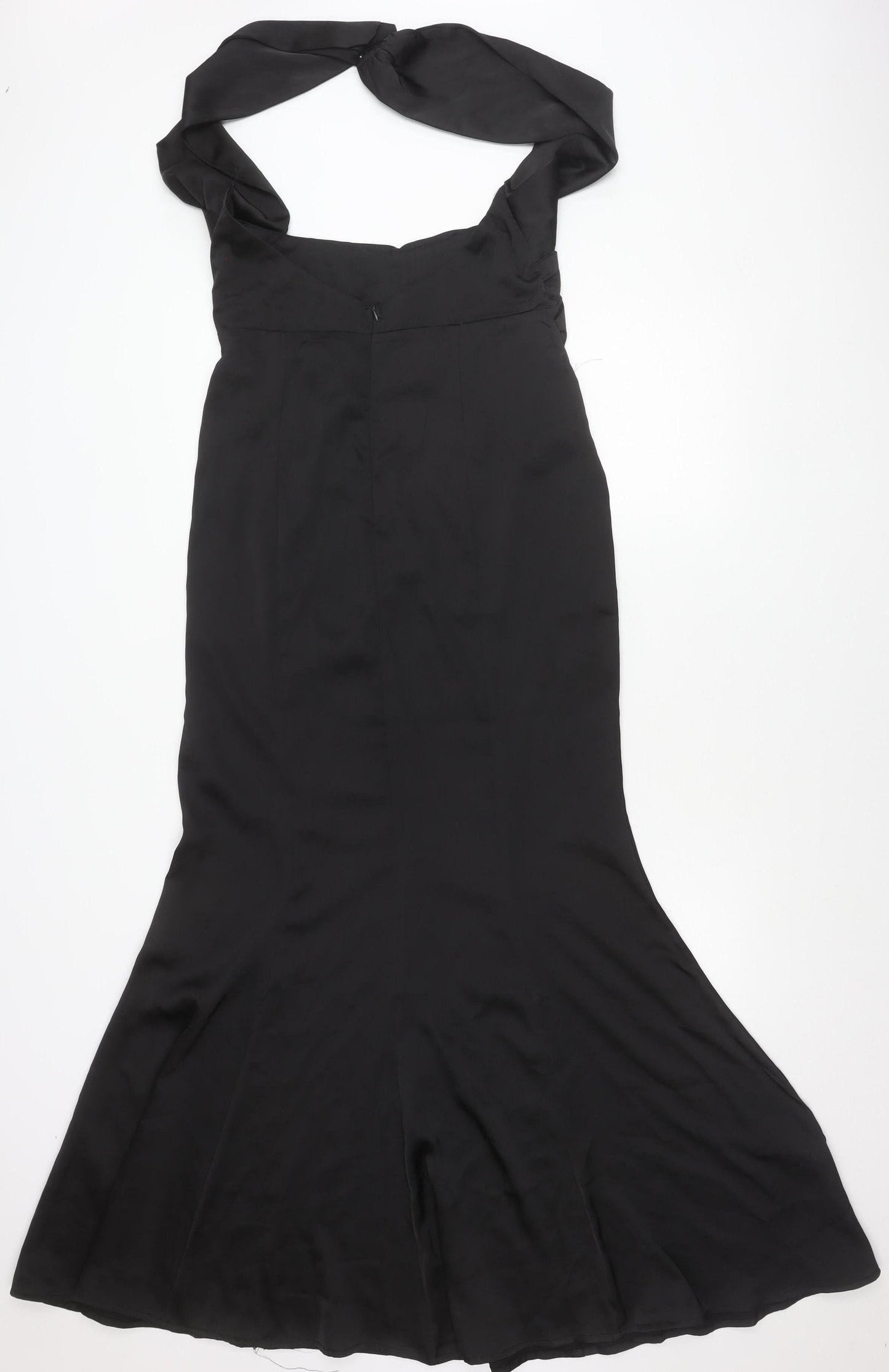 PrettyLittleThing Womens Black Halter A-Line Dress Size 12