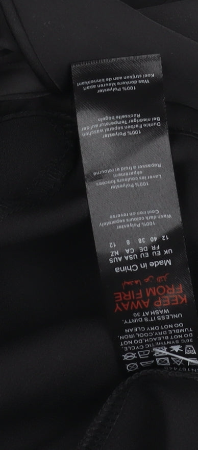 PrettyLittleThing Womens Black Halter A-Line Dress Size 12