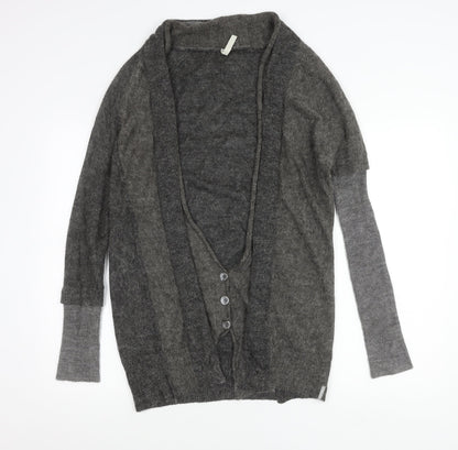 Womens UK Size M Firetrap Grey Cardigan Jumper