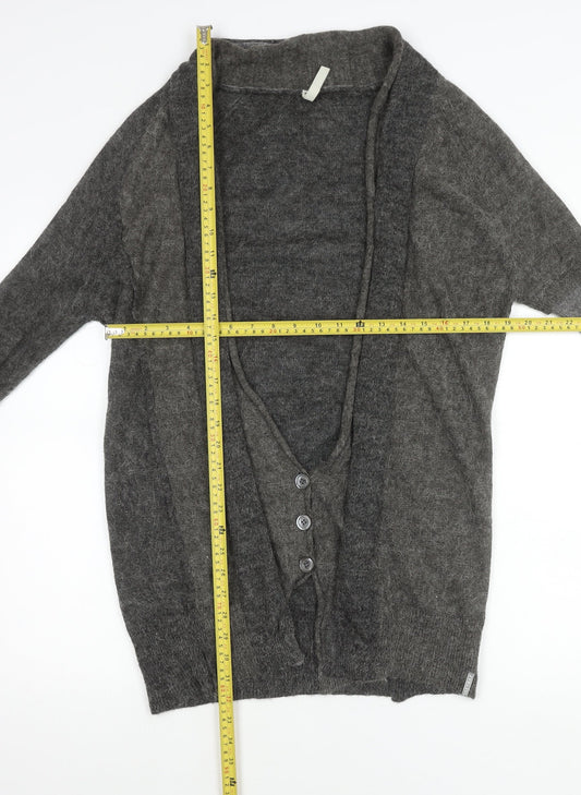 Womens UK Size M Firetrap Grey Cardigan Jumper