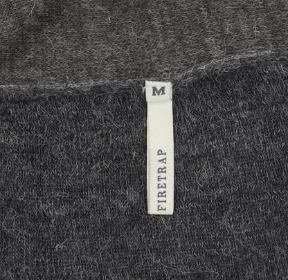 Womens UK Size M Firetrap Grey Cardigan Jumper