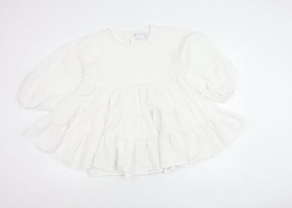 Womens UK Size 6 ASOS Design White Tunic Blouse