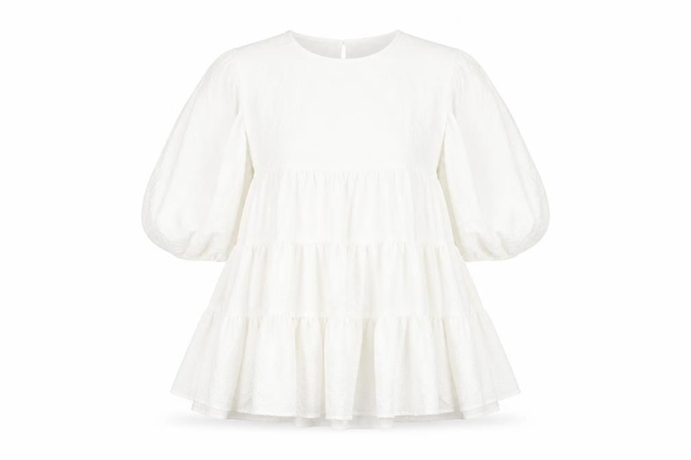 Womens UK Size 6 ASOS Design White Tunic Blouse