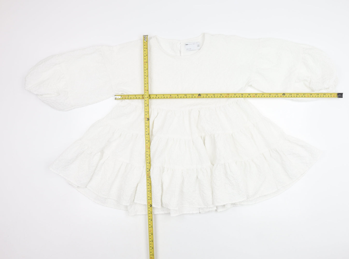 Womens UK Size 6 ASOS Design White Tunic Blouse