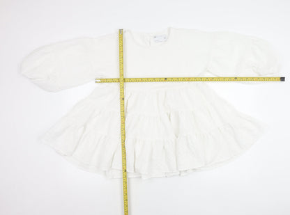 Womens UK Size 6 ASOS Design White Tunic Blouse