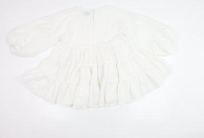 Womens UK Size 6 ASOS Design White Tunic Blouse