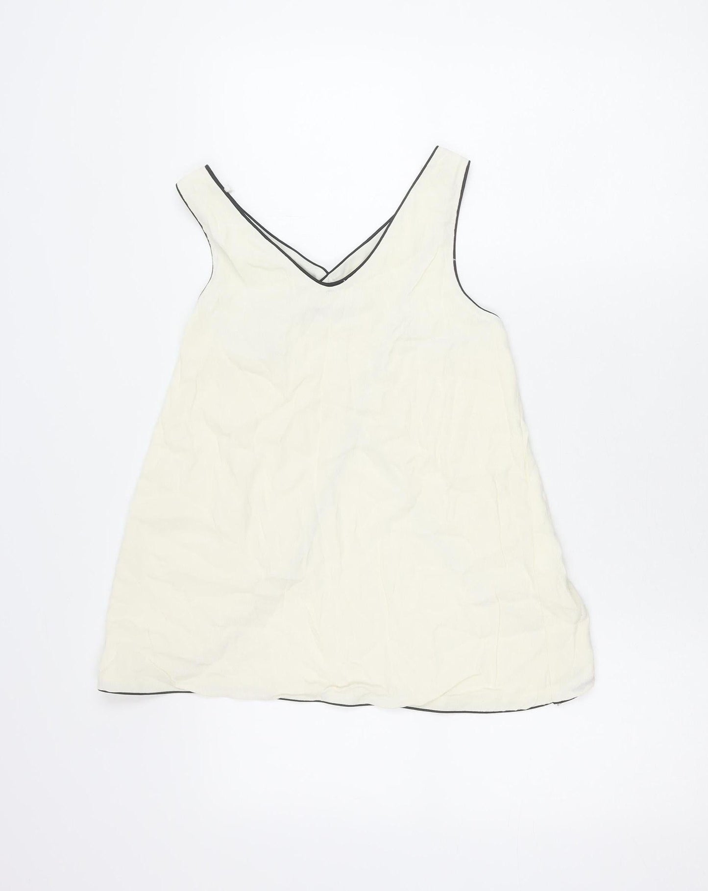 Womens UK Size XS Zara Ivory Camisole Tank