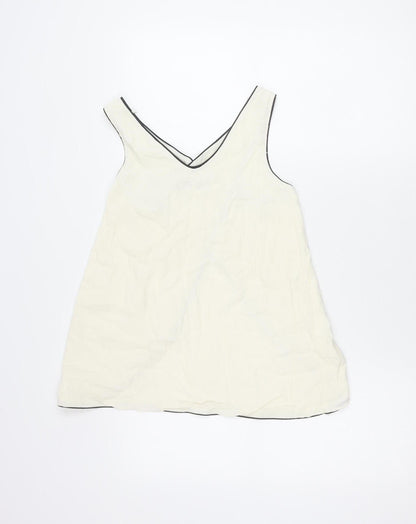 Womens UK Size XS Zara Ivory Camisole Tank