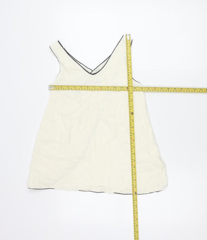Womens UK Size XS Zara Ivory Camisole Tank