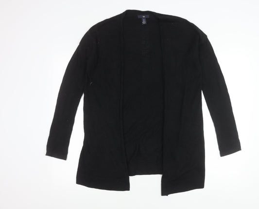Gap Womens Black Cotton Blend Long Sleeve Cardigan UK S