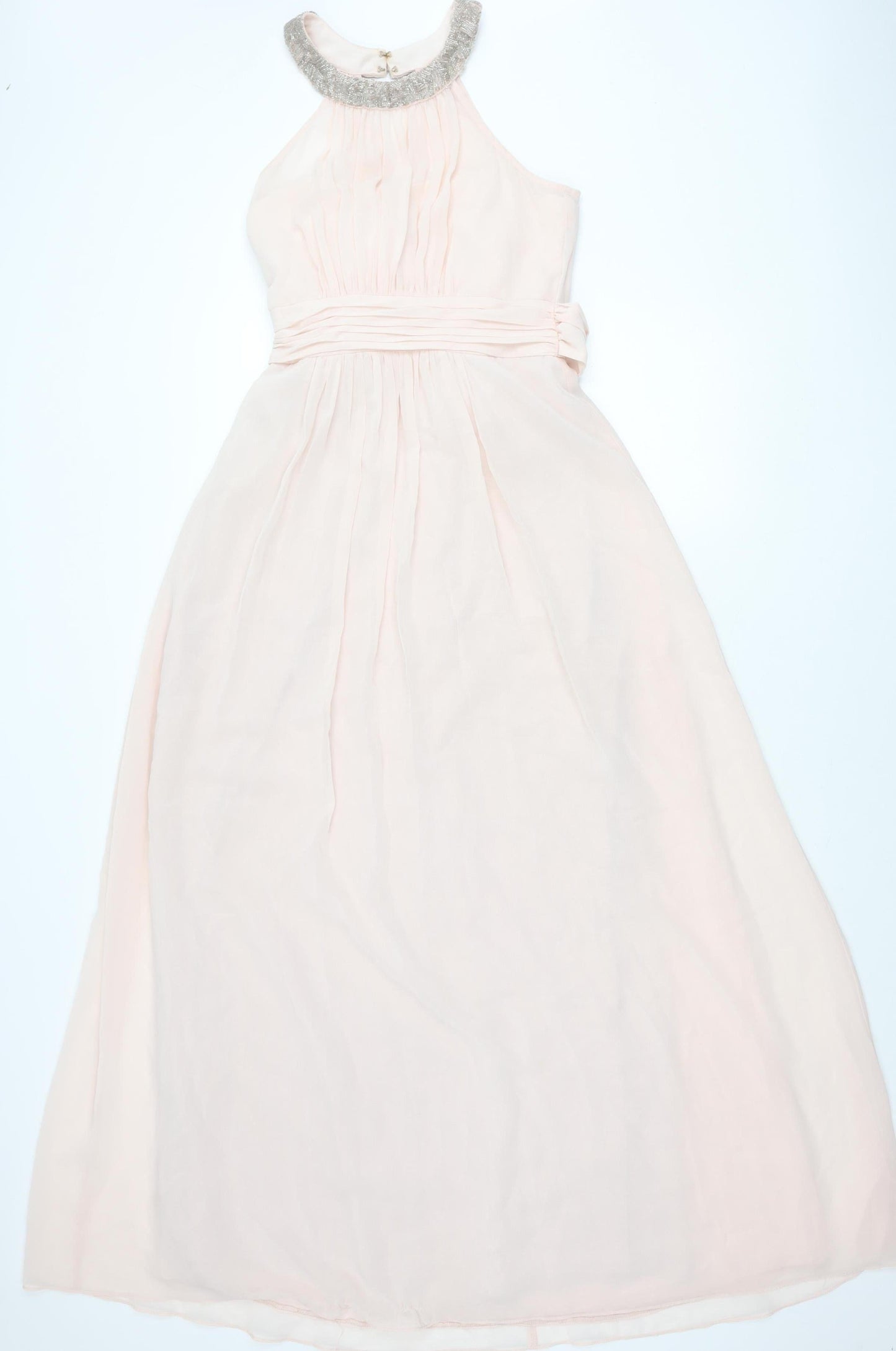 Phase Eight Women’s Pink Beaded Halter Maxi Dress Size 12