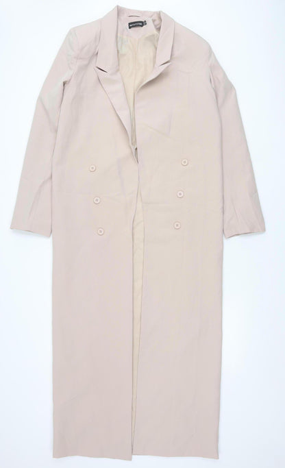Womens UK Size 10 PRETTYLITTLETHING Beige Trench Coat