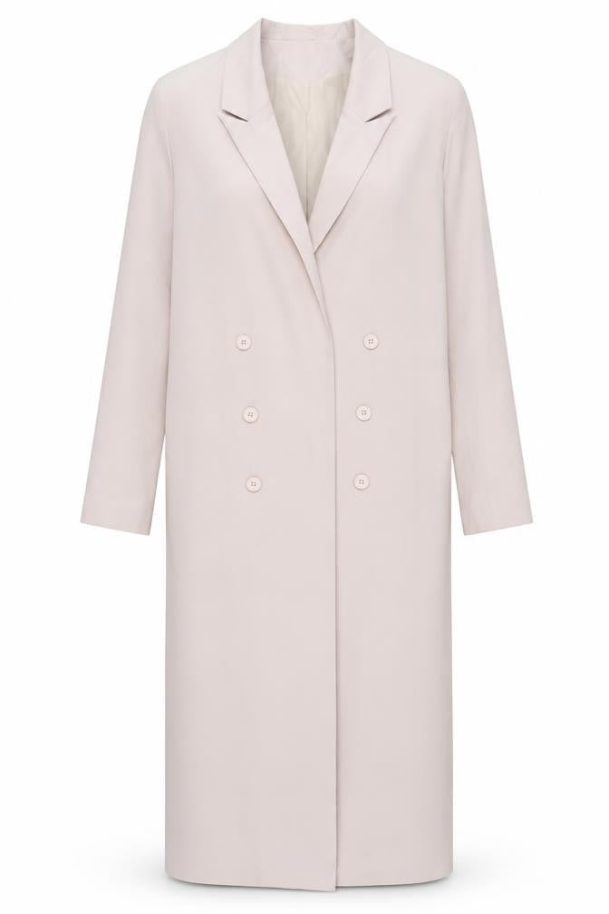Womens UK Size 10 PRETTYLITTLETHING Beige Trench Coat