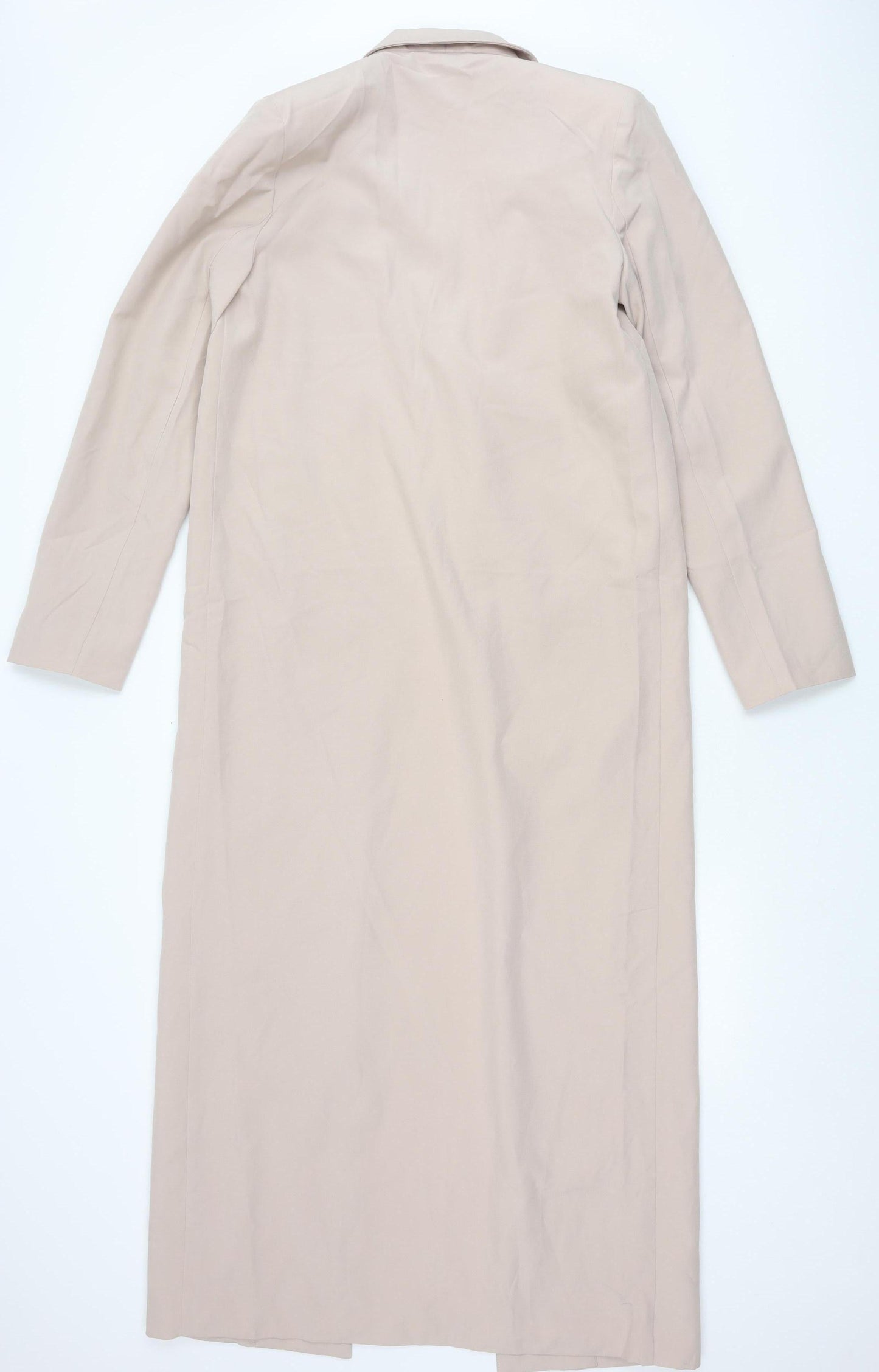 Womens UK Size 10 PRETTYLITTLETHING Beige Trench Coat