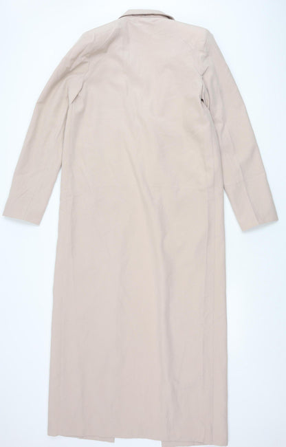 Womens UK Size 10 PRETTYLITTLETHING Beige Trench Coat