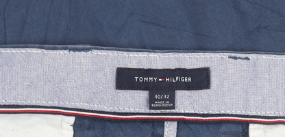 Tommy Hilfiger Men’s Blue Chino Trousers Size 40/32 Cotton Straight Fit