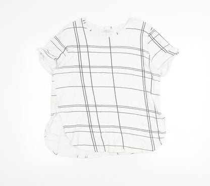 Womens UK Size 12 Zara White Basic T-Shirt