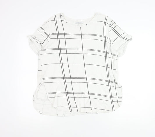 Womens UK Size 12 Zara White Basic T-Shirt